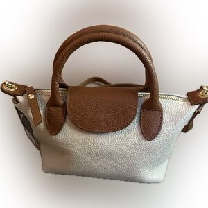 Genuine, Italian pebbled, leather mini Crossbody NWT